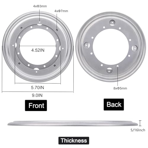 9-Inch Lazy Susan Turntable Bearing - 750lb Capacity Swivel Hardware Plate