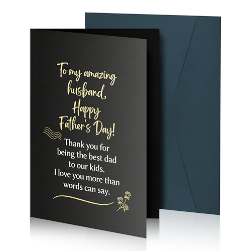 Heartfelt Father's Day Card for Husband – Premium Cardstock