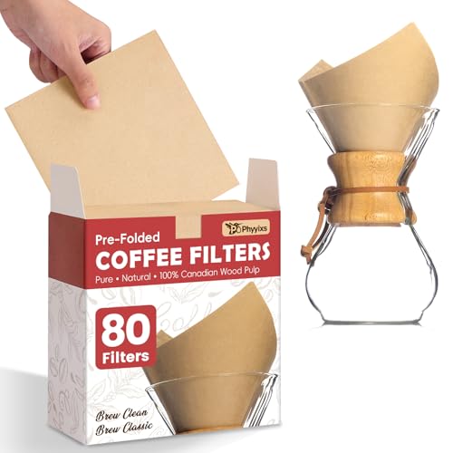Premium Unbleached Cone Coffee Filters – 80 Thick Paper Filters