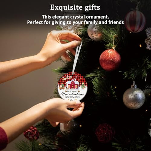 First New Home Christmas Ornament 2024 Double-Sided Ceramic Housewarming Gift