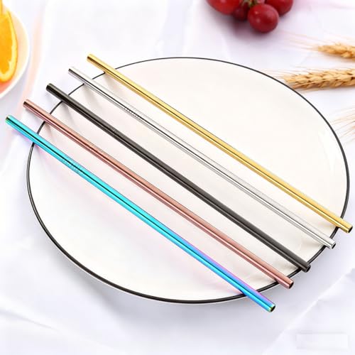 10.5" Stainless Steel Reusable Straws - Eco-Friendly & BPA-Free
