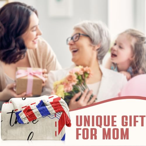 Super Soft Flannel Throw Blanket for Mom - 60x50 Inch Gift