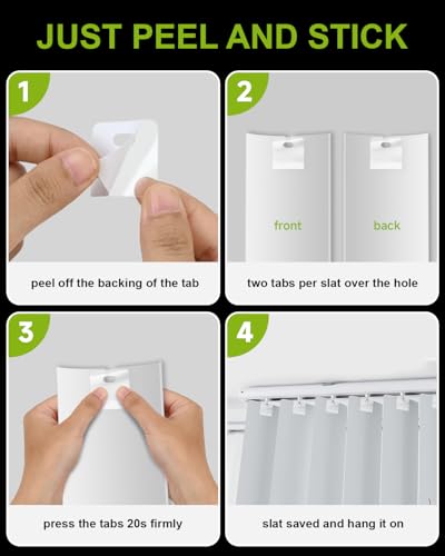 40 Pcs Vertical Blind Repair Tabs - Transparent PVC Stickers