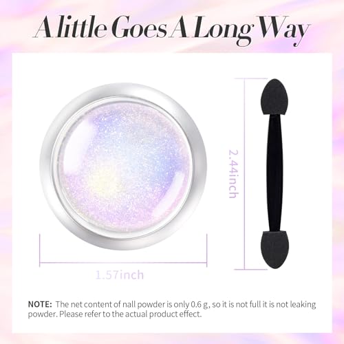 Born Pretty Chrome Aurora Nail Powder Mermaid Pearl Glitter Dust