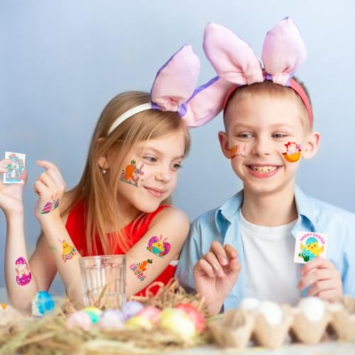 OLIKER 160PCS Easter Temporary Tattoos for Kids Basket Stuffers