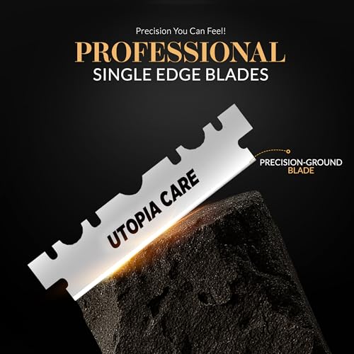 Utopia Care Single Edge Stainless Steel Razor Blades 100 Count