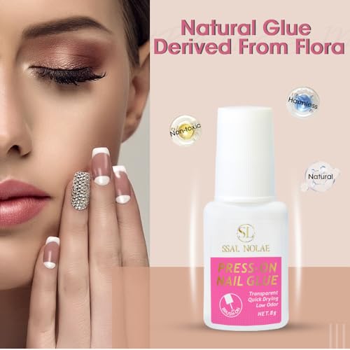 Brush-On Nail Glue for Press On Nails - Quick Dry Salon Quality Adhesive