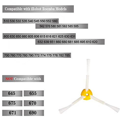 iRobot Roomba Compatible Side Brushes (3-Pack) for 500/600/700 Series