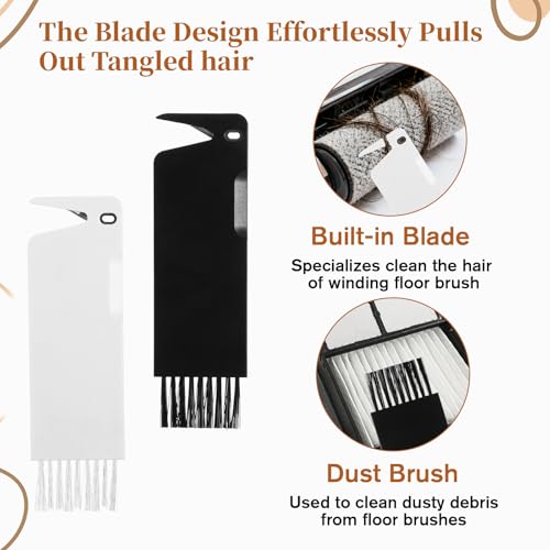 Tweruna 4-Piece Vacuum Brush Cleaning Tool Set - Black & White Universal Kit