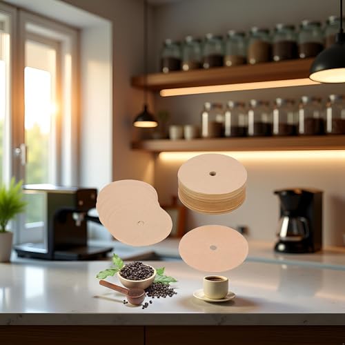 Disposable Coffee Filter Paper 3.75 Inch Circular Brown 200 Pcs