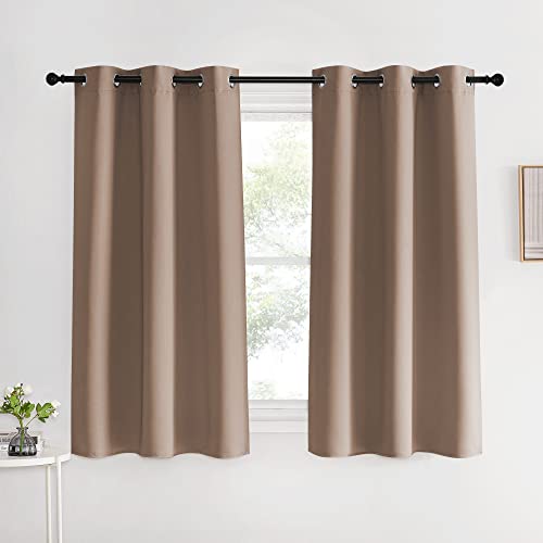NICETOWN Blackout Curtains Set of 2, 42x60 Inch, Cappuccino