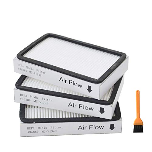 EZ SPARES 3-Pack HEPA Vacuum Filter Replacement for Kenmore & Panasonic EF-2, MC-V194H