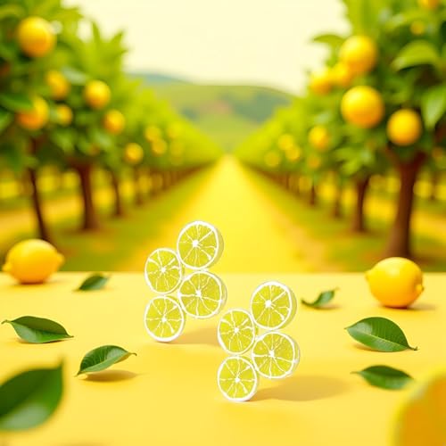 Double Lemon Slice Hair Clips Pearl Duckbill Hair Barrettes 4Pcs