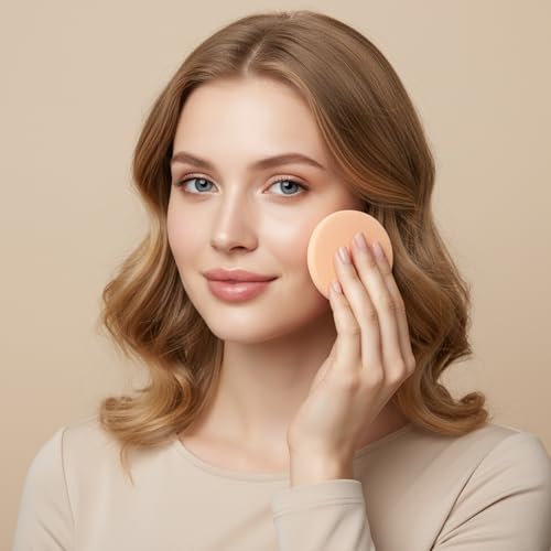 12 Pcs Round Makeup Sponges, Soft Foam Applicator Puffs for Liquid Foundation