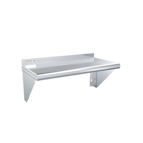 STABLEINK Stainless Steel Shelf 12x24 Inches, Heavy Duty Commercial Shelves with 2 Brackets Wall Mount Metal Shelving for Restaurant,Kitchen,Laundry Room,Garage,Home