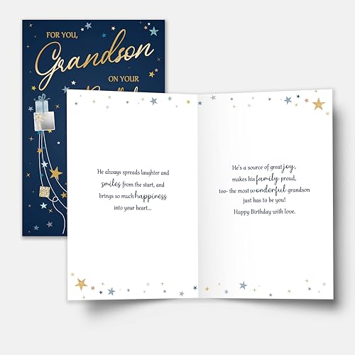 Heartfelt Birthday Card for Grandson from Grandparents