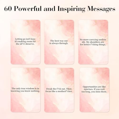 Motivational Affirmation Cards for Women - 60 Inspirational Quotes