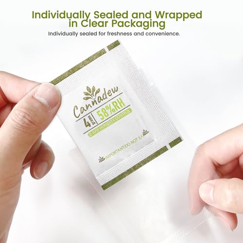 Cannadew 58% RH Humidity Control Packs, 4g Two-Way Humidity Absorber, 15 Pack