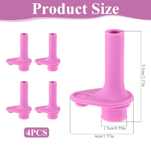 4 PCS Replacement Bite Valve for Zak Designs Kelso 15 oz, Silicone Cup Replacement Parts Reusable Straw for Zak Kids Straw Cups Accessories, Pink