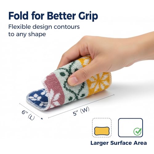 Amarelle GEN II Dish Scrubbers 3-Pack - Eco-Friendly Heavy-Duty Scouring Pads