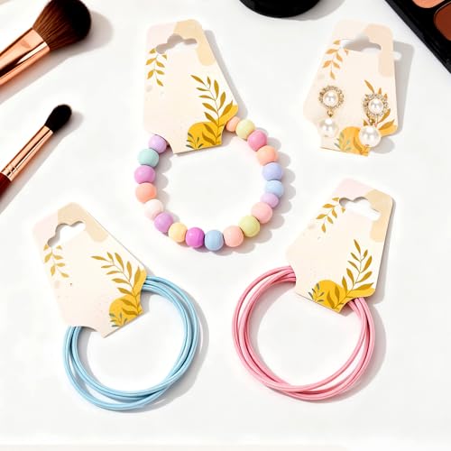 Joycraft 100Pcs Self-Adhesive Jewelry Display Cards - 4.7x1.7 in