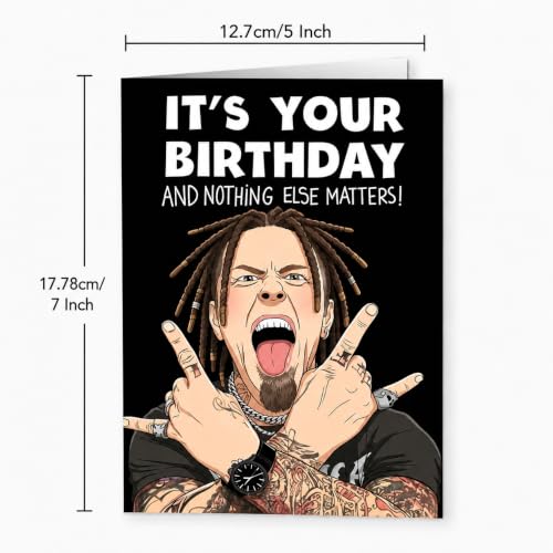 Funny Rock Birthday Card for Him | Humorous Greeting Card 5x7