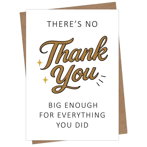 Cheerin Thank You Card with Envelope - 5x7 Inch Appreciation Card for All Occasions