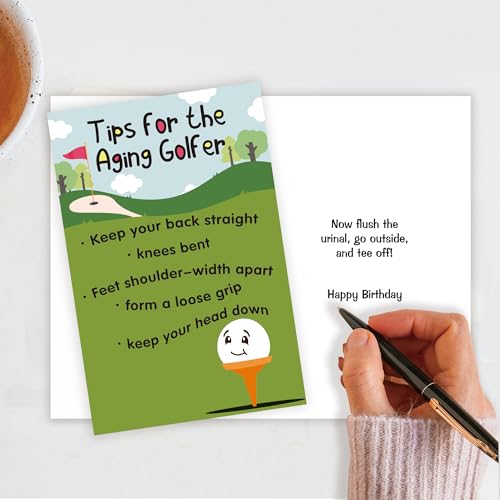 Funny Golf Birthday Card for Men & Women - Unique Gift for Golfers