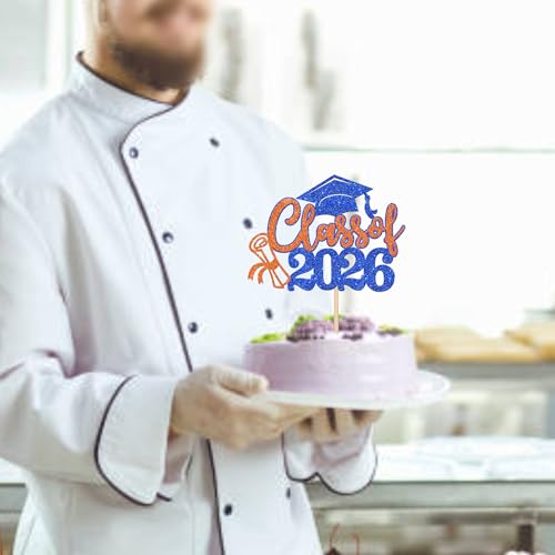 Class of 2026 Graduation Cake Topper - Glittery Congrats Cap