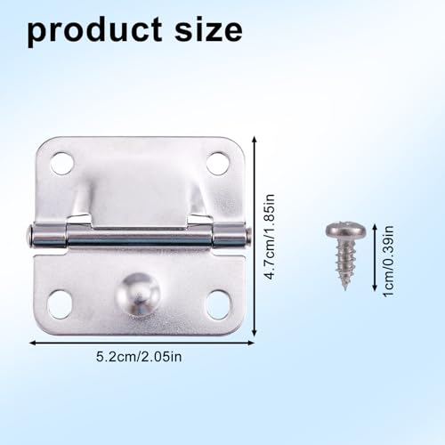 4pcs Stainless Steel Cooler Hinges Replacement for Coleman Parts, Ice Chest Hinge Repair Kit with 16 Screws, Camping Coolers Accessories Compatible with 5235 5250 5286b 6262 6270 Most Models