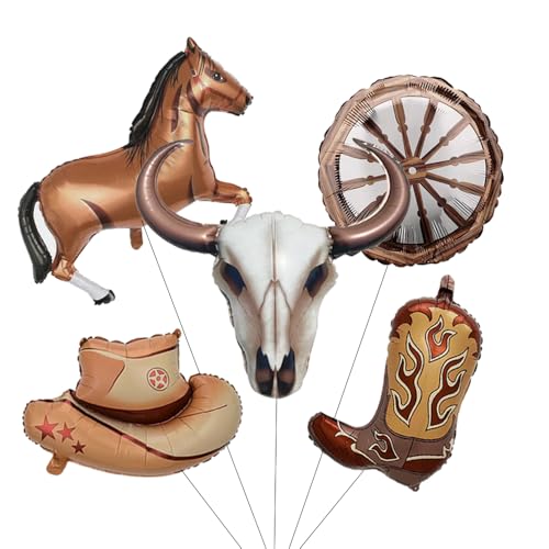 Western Party Decoration Kit - Cowboy Theme Balloons Set