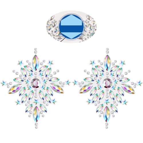 Holibanna Rhinestone Face Jewels & Body Stickers for Festival Makeup