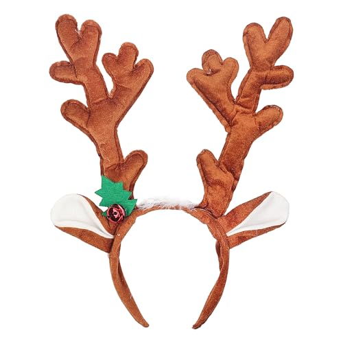 Doneace Plush Reindeer Antlers Christmas Headband