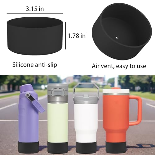 2Pcs Silicone Boot Sleeve for Stanley IceFlow Fast Flow Water Bottle 24oz,Silicone Boot Bumper for Stanley Quencher 40oz,for IceFlow 20oz 30oz,for Quick Flip GO 24oz Bottle£¨Thickened£©