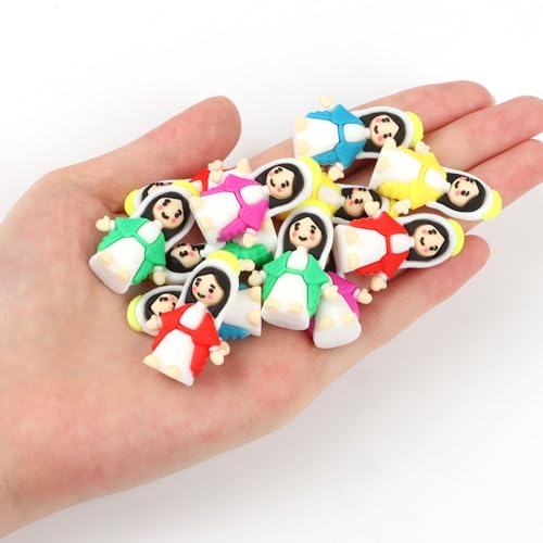 30pcs Mini Virgin Mary Figurines - Multicolor Religious Party Favors