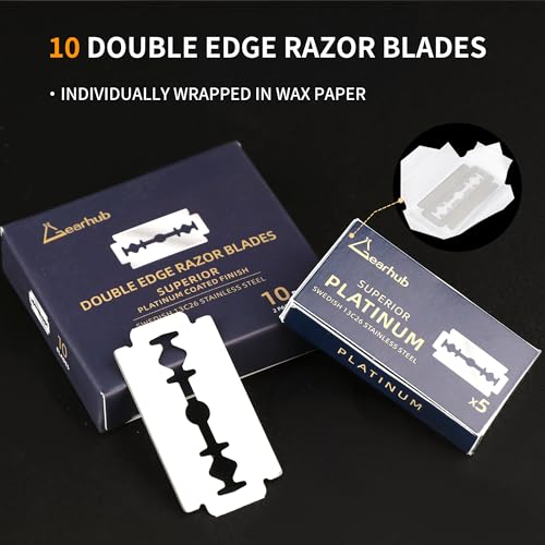 Gearhub Double Edge Safety Razor Blades 10 Count - Stainless Steel