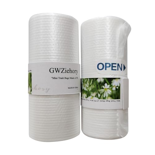 Mini Trash Bags, 0.5 Gal, 300 Counts, Leak-Proof White