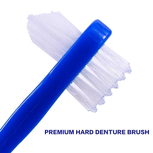 ORAPICH Denture Cleaning Brush Set - Dual-Head T-Shaped Toothbrush 3 Count