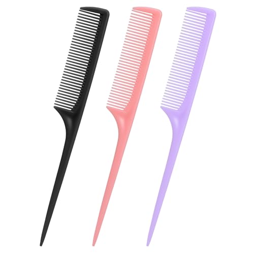 Rat Tail Comb Set - 3-Piece Fine Tooth Hair Styling & Parting Combs