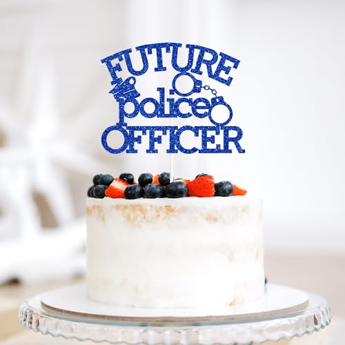 Future Police Officer Cake Topper | Graduation Party Decor