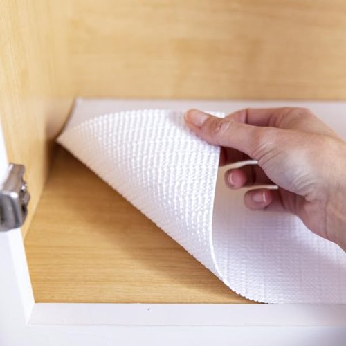 Duck Brand Smooth Top EasyLiner Non-Adhesive Shelf Liner, White, 12-Inch x 20-Foot Roll, 3 Pack
