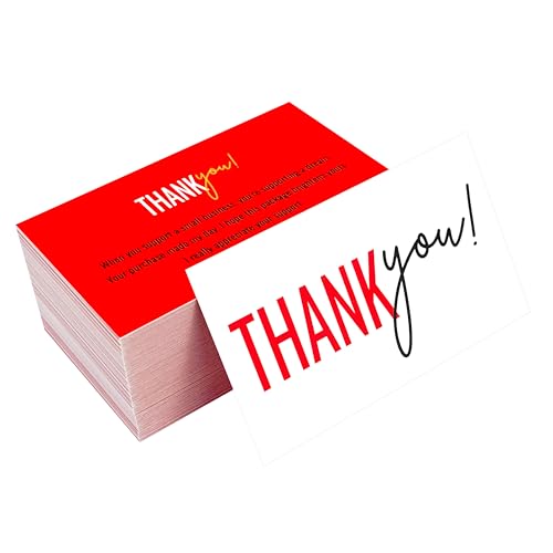 Thank You Cards Pack of 100 - Heartfelt Appreciation 2x3.5 Inches