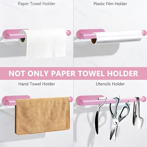 Stainless Steel Paper Towel Holder - Self-Adhesive Under Cabinet Design
