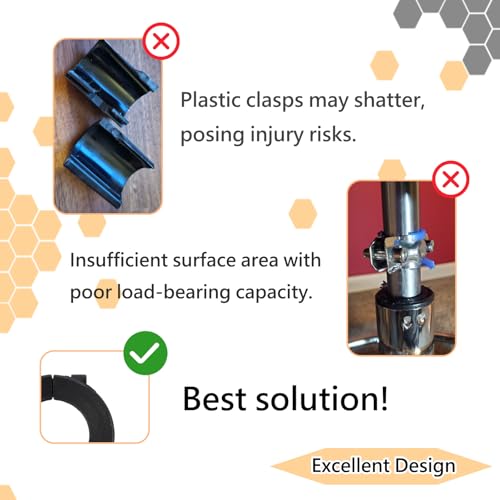 Jayen Office Chair Sinking Fix Kit - 2 Pack Heavy Duty Steel Chair Clamps