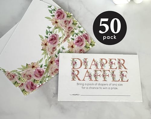 Lil' Labels Baby Shower Diaper Raffle Tickets - Pack of 50