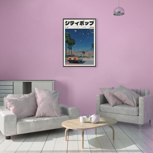 Vintage Music Style Canvas Poster - Retro Japan Car Anime Art 8x12in