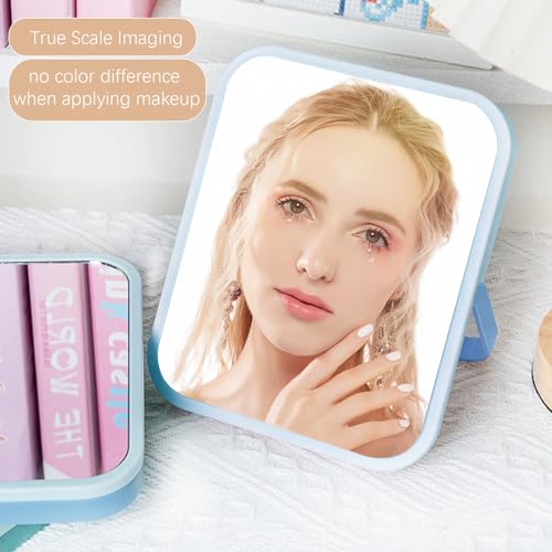 LeaOcaao 6.7-Inch Green Desk Makeup Mirror with U-Shaped Bracket