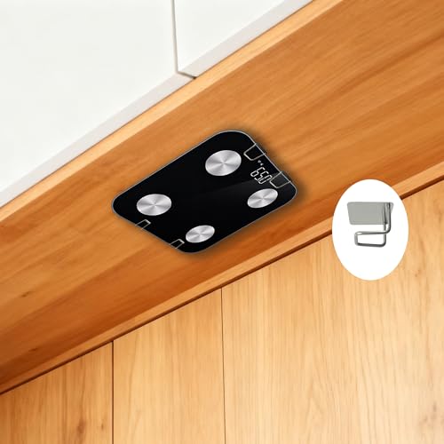 Wall-Mounted Bathroom Scale Holder - No-Drill Stainless Steel Hook Rack