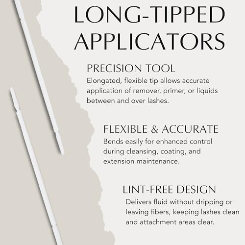 Xtreme Lashes Long-Tipped Applicator Brushes, 25 Count, Lint-Free