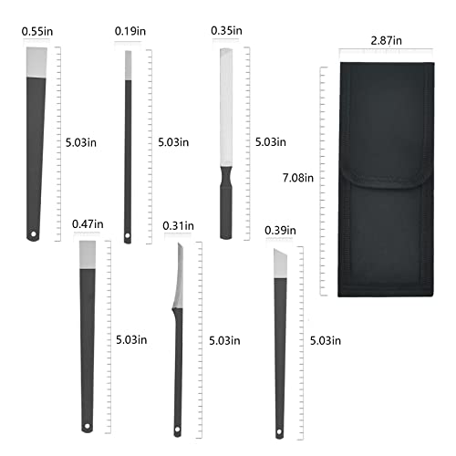 Woerma 6-Piece Professional Pedicure Knife Set with Storage Bag